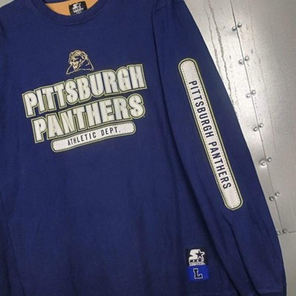 Pittsburgh Panthers Vintage Y2K 2000s Starter Long Sleeve Shirt XL NCAA Football